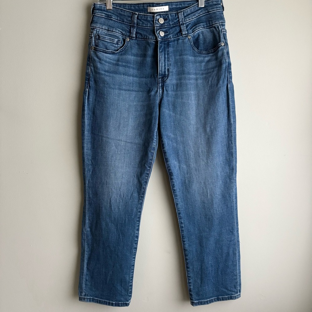 Eunina High Rise Straight Crop Jeans 11/30 Medium Wash Juniors